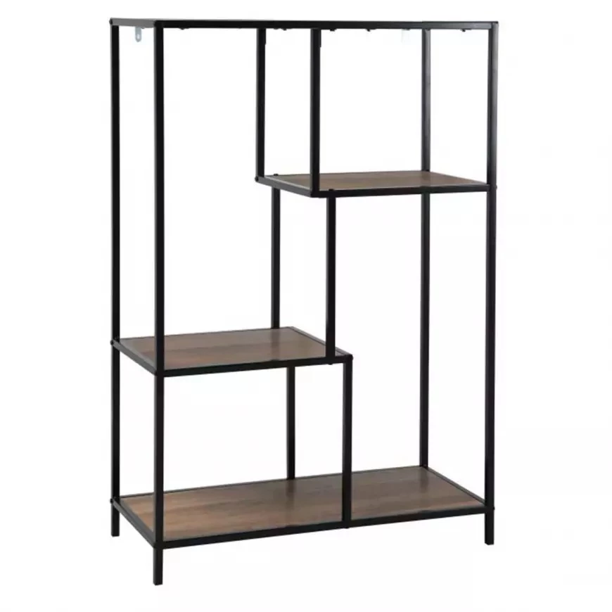 Compton 31333I 4T polica za knjige 77x33x114 natur/crna